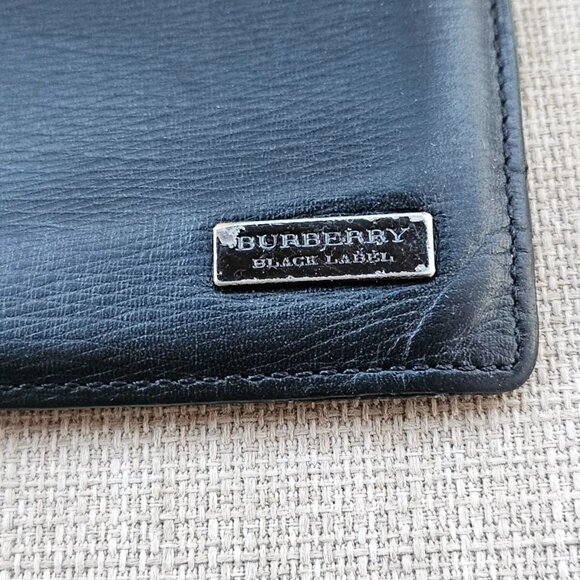 Burberry London Men Wallet Leather Bifold Card holder Billfold Purse Black Label - Picture 8 of 13